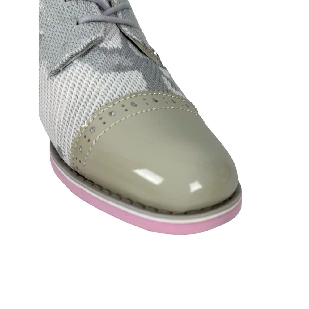 G/FORE Ghost Cap Toe Gallivanter Golf Shoes Gray Pink Oxford Camo Womens US 7.5